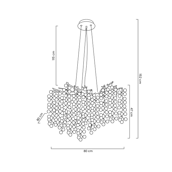 Lampa wisząca RIVIERA 80 złota / clear - Moosee